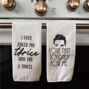 NWOT Set of 2 David Rose/Schitt’s Creek Hand Towels